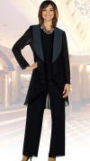 Ben Marc Misty Lane Black 3pc Evening Pantsuit 13481 image