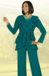 Ben Marc Misty Lane 3pc Evening Suit with Ruffles 13489 image