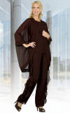 Ben Marc Misty Lane Evening Cape Jacket Pant Suit with Ruffles 13491 image