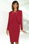 Ben Marc Misty Lane Satin Tiered Evening Dress with Jacket 13500 image