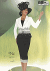 <b>Ladies Skirt Suit by Benmarc</b><br>Off White-Black<br>Sizes 12-24<br>Style 47408 <b>Ladies Skirt Suit by Benmarc</b><br>Off White-Black<br>Sizes 12-24<br>Style 47408