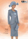 <b>Ladies Skirt Suit by Benmarc</b><br>Steel Blue<br>Sizes 12-24<br>Style 47412 <b>Ladies Skirt Suit by Benmarc</b><br>Steel Blue<br>Sizes 12-24<br>Style 47412