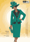 <b>Ladies Skirt Suit by Benmarc</b><br>Winter Green-Black<br>Sizes 8-24<br>Style 47431 <b>Ladies Skirt Suit by Benmarc</b><br>Winter Green-Black<br>Sizes 8-24<br>Style 47431