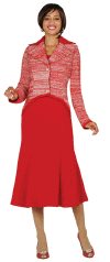 Todd & Olivia Knit Suit 97202 (Red Multi)