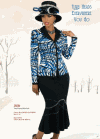 Liorah Knit 7076 - SALE <br> Black/Royal/White <br> Size 8, 10, 14, 16, 18, 20, 22, 24