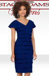 Stacy Adams Womens Purple Tiered Cocktail Dress 78236 by BenMarc image