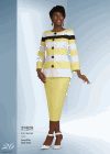 Chancelle Suits <br> (Spring/Summer 2016) <br> CS29828 <br> <br> CANARY/WHITE <br> 10 12 14 16 18 20 22