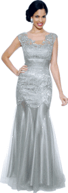 <b>Dress by Annabelle</b><br>Silver<br>Sizes 8-24<br>Style 8443