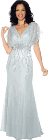 <b>Dress by Annabelle</b><br>Silver<br>Sizes 8-24<br>Style 8476