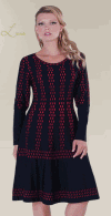 Liorah Exclusive Knits <br> (2016) <br> L5090-BL <br> <br> BLACK/RED <br> 6 8 10 12 14 16 18 20 22