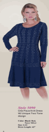 Liorah Exclusive Knits <br> (2016) <br> L5090-NA <br> <br> NAVY/SILVER <br> 6 8 10 12 14 16 18 20 22