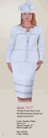 Liorah Exclusive Knits <br> (2016) <br> L7177-WH <br> <br> WHITE <br> 8 10 12 14 16 18 20 22