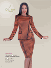 Liorah Exclusive Knits <br> (2016) <br> L7185-OR <br> <br> ORANGE/BLACK <br> 8 10 12 14 16 18 20 22