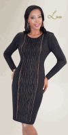 Liorah Exclusive Knits <br> (2016) <br> L7197-BL <br> <br> BLACK <br> 6 8 10 12 14 16 18 20 22