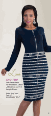 Liorah Exclusive Knits <br> (2016) <br> L7200-NA <br> <br> NAVY/IVORY <br> 6 8 10 12 14 16 18 20 22
