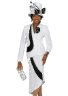 <b>Skirt Suit by Elite Champagne</b><br>White-Black, Black-White<br>Sizes 8-22<br>Style 4751