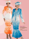 Tally Taylor Georgettes <br> (Spring/Summer 2014) <br> #4411 <br> Blue/White,  Orange/White