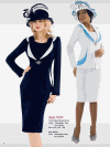 Tally Taylor Georgettes <br> (Spring/Summer 2014) <br> #9289 <br> White/Baby Blue <br> Navy/White