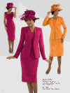 Tally Taylor Georgettes <br> (Spring/Summer 2014) <br> #9298 <br> Fuchsia, White <br> Tangerine