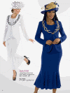 Tally Taylor Georgettes <br> (Spring/Summer 2014) <br> #9320 <br> Caribbean Sea <br> White