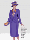 Tally Taylor Suits <br> (2016 Vol. 3) <br> TT4483 <br> <br> PURPLE/GOLD <br> 6 8 10 12 14 16 18 16w 18w 20w 22w 24w 26w
