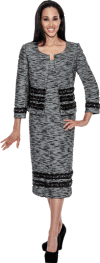 Todd & Olivia Knits <br> (Fall/Holiday 2015) <br> TD94512 <br> <br> GREY/BLACK <br> 8 10 12 14 16 18 16w 18w 20w 22w 24w 26w