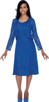 Dresses By Nubiano <br> (Fall/Holiday 2015) <br> DN5232-RO <br> <br> ROYAL-BLUE <br> 8 10 12 14 16 18 16w 18w 20w 22w 24w 26w<br> <br> In Stock