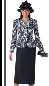 GV0820-BW,Giovanna Fall And Holiday Womens Church Suit 2015