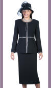 GV0557-BLK,Giovanna Fall And Holiday Womens Church Suit 2015