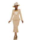 <b>Skirt Suit by Fifth Sunday</b><br>Chardonnay, Lilac<br>Sizes 14-30<br>Style 52774