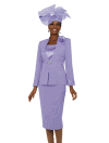 <b>Skirt Suit by Fifth Sunday</b><br>Lilac, White<br>Sizes 14-30<br>Style 52766