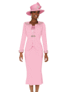<b>Skirt Suit by Fifth Sunday</b><br>Pink, Navy<br>Sizes 6-22<br>Style 52773
