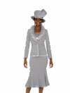 <b>Skirt Suit by Fifth Sunday</b><br>Platinum<br>Sizes 14-30<br>Style 52772