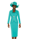 <b>Skirt Suit by Fifth Sunday</b><br>Spearmint, Coral<br>Sizes 14-30<br>Style 52767
