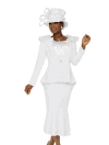 <b>Skirt Suit by Fifth Sunday</b><br>White, Black<br>Sizes 14-30<br>Style 527