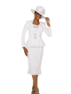 <b>Skirt Suit by Fifth Sunday</b><br>White, Black<br>Sizes 14-30<br>Style 52779
