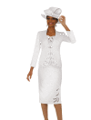 <b>Skirt Suit by Fifth Sunday</b><br>White, Sky<br>Sizes 14-30<br>Style 52776