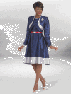 Stacy Adams <br> (Fall/Holiday 2015) <br> ST78501 <br> <br> NAVY/PLATINUM <br> 8 10 12 14 16 18 20